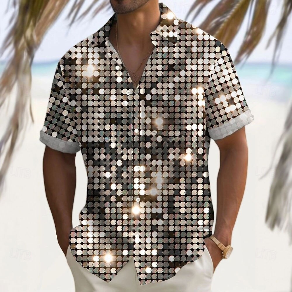 Per uomo Stampa 3D Maglietta informale Camicia con bottoni Manica lunga Astratto Informale Feste Casual Informale Estate Primavera Collo ripiegabile Abbottonare Giallo del 2025 a $22.99 –P1