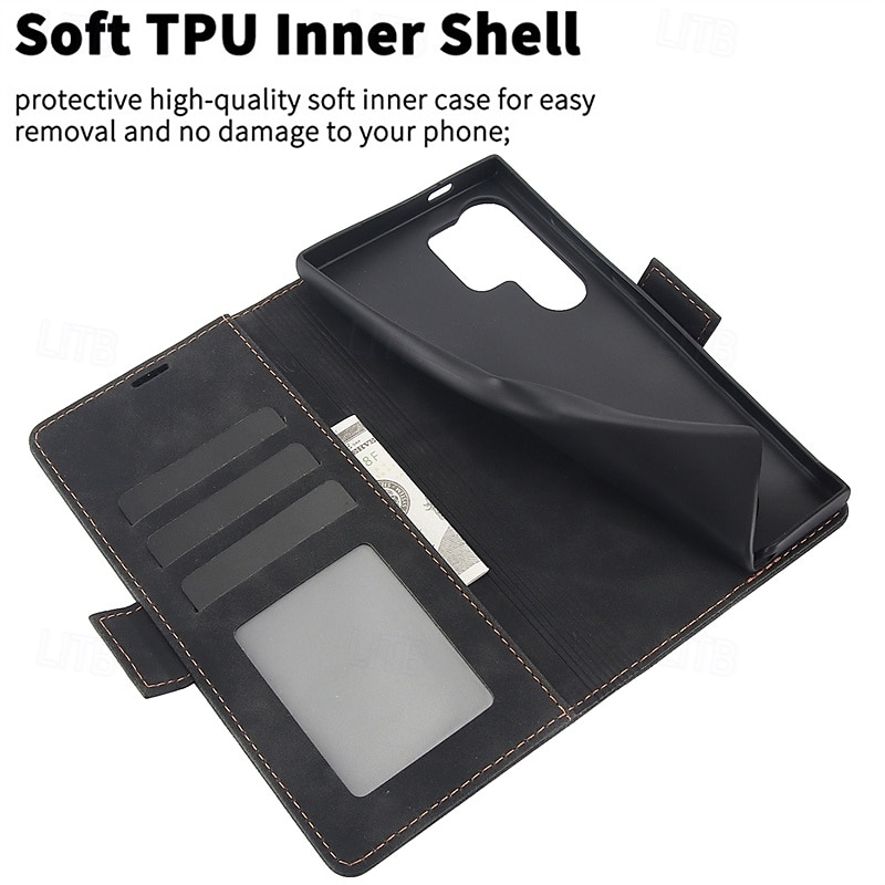 Phone Case For Samsung Galaxy S24 Plus S24 S23 S23 Plus S22 S22 Plus S21 Ultra S21 FE S21 S20 Plus Flip Cover with Stand Holder Magnetic Card Slot Retro TPU PU Leather 2025 - $20.99 –P2