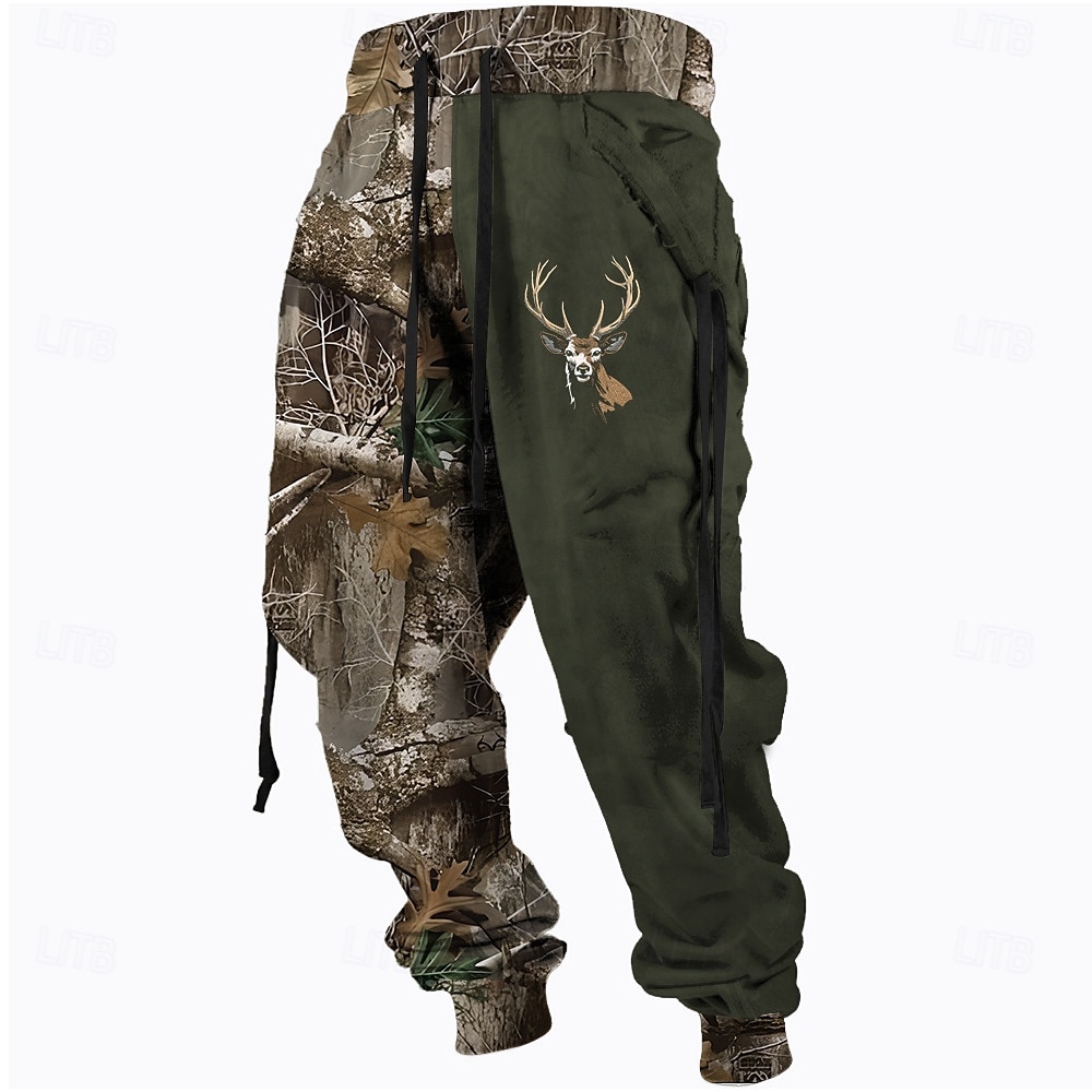 Per uomo Mimetico Da caccia Cervo Pantaloni della tuta Pantaloni Vita normale Vita elastica con coulisse Attivo Vintage Informale Esterno Abbigliamento di strada Con tasche Primavera Autunno Stampa 3D del 2026 a $24.99 –P3