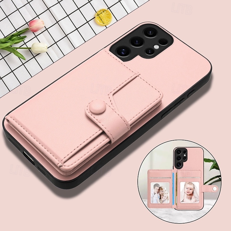 Phone Case For Samsung Galaxy S24 S24 Ultra Plus S24 FE S23 S23 Ultra S23 Plus S22 S22 Plus Ultra S21 FE A55 5G Back Cover with Stand Holder Card Slot Shockproof Retro TPU PU Leather 2025 - $16.99 –P3