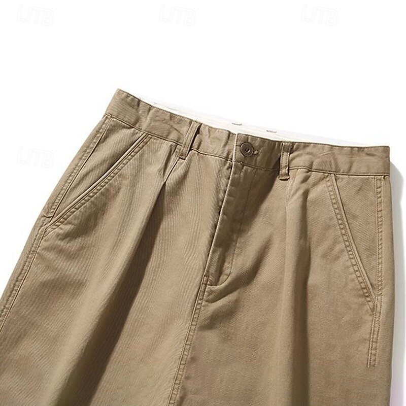 Per uomo Joggers Pantaloni a carota affusolati Tasca Tinta unica Lunghezza intera All'aperto Vacanza Feste Vacanza Vintage CachiA Nero Micro-elastico del 2025 a $44.99 –P12