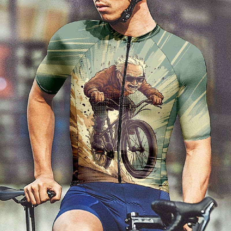 Муж. Велокофты Графика С короткими рукавами Велоспорт Футболка Футболка Джерси с 3 задними карманами Горные велосипеды Быстровысыхающий Анатомический дизайн Фитиль Дышащий Виды спорта 2026 - $30.99 –P9