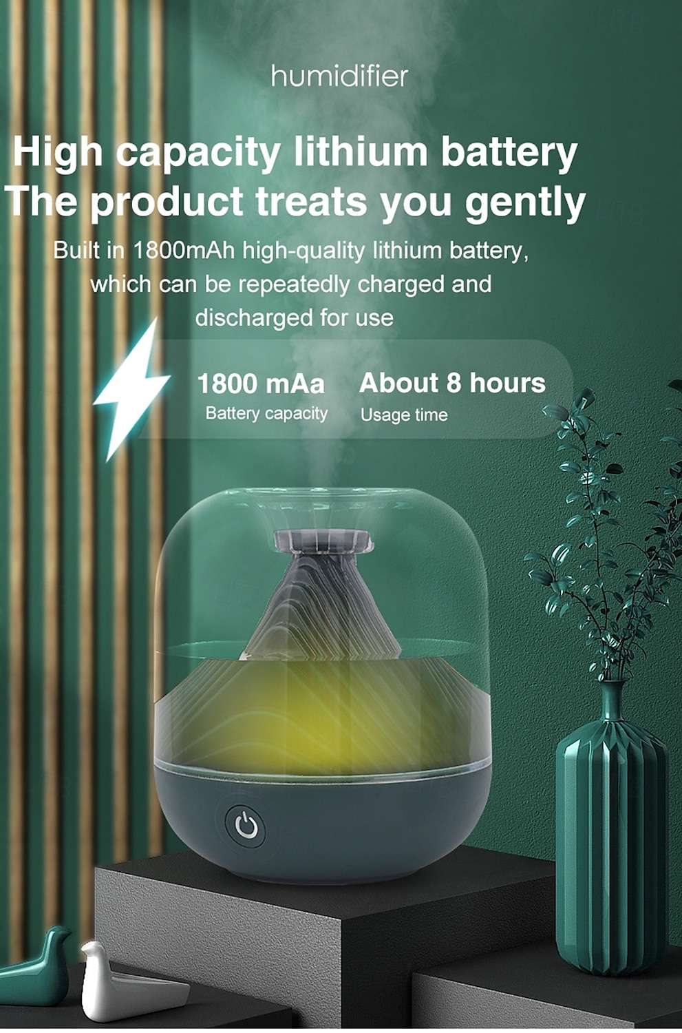 700ML Humidifier Desktop USB Aromatherapy Humidifier LED Night Light Air Diffuser Mist, Bedroom Air Purifier 2025 - $36.99 –P7