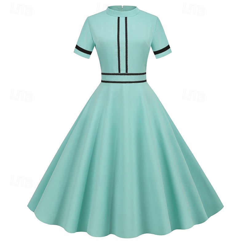 Elegant Klassisk Femtiotal Klänningar A-linje Dam alla hjärtans dag Fest Datum Tebjudning Vuxna Klänning Vår & sommar 2025 - $24.99 –P4