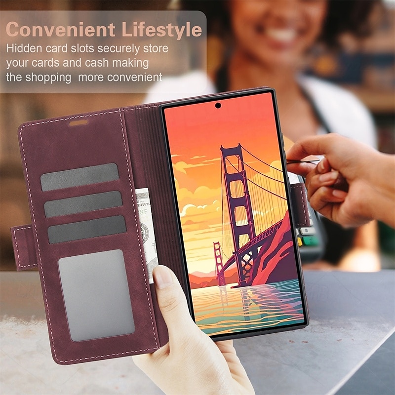 Phone Case For Samsung Galaxy S24 Plus S24 S23 S23 Plus S22 S22 Plus S21 Ultra S21 FE S21 S20 Plus Flip Cover with Stand Holder Magnetic Card Slot Retro TPU PU Leather 2025 - $20.99 –P6