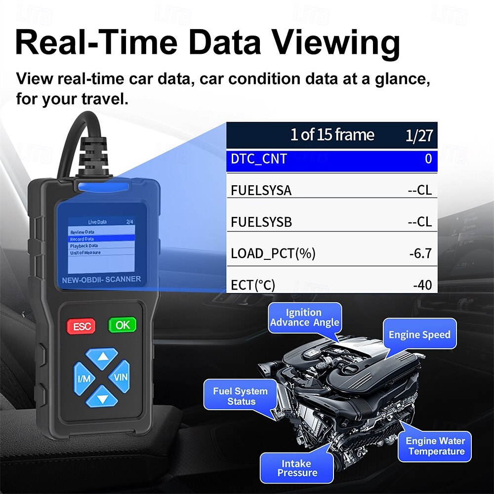 OBD2 Scanner Diagnostic Tool Battery Tester Vehicles Check Engine Malfunction Code Reader with Reset OBD II Car Scanner&Tester Diagnostic Tools 2025 - $38.99 –P2