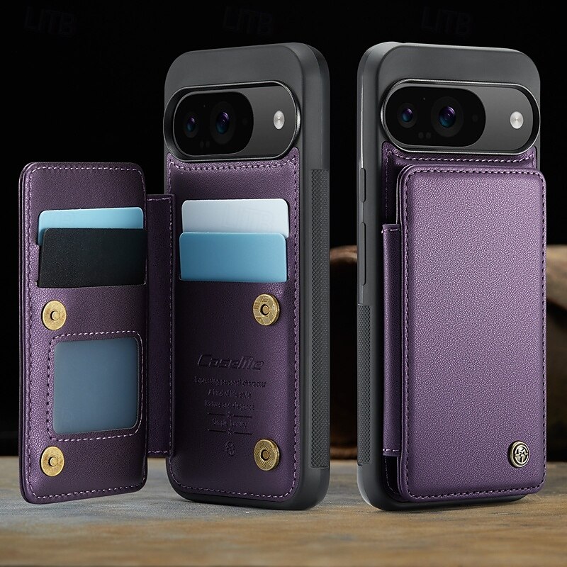 טלפון מגן עבור גוגל Pixel 9 Pro Pixel 9 Pro XL Pixel 8 Pro Pixel 8 פיקסל 9 כיסוי אחורי עם מעמד חריץ לכרטיס עמיד בזעזועים רטרו TPU PC 2025 - $19.99 –P13