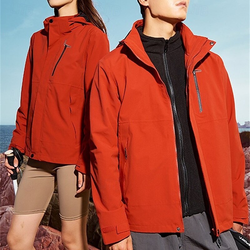 Homens Jaqueta Softshell Jaqueta de Trilha Inverno Ao ar livre Térmico / Quente A Prova de Vento Impermeável Jaquetas 3-em-1 Jaqueta leve Jaqueta corta-vento Viajar Preto Vermelho Azul Marinho de 2025 por $141.99 –P1