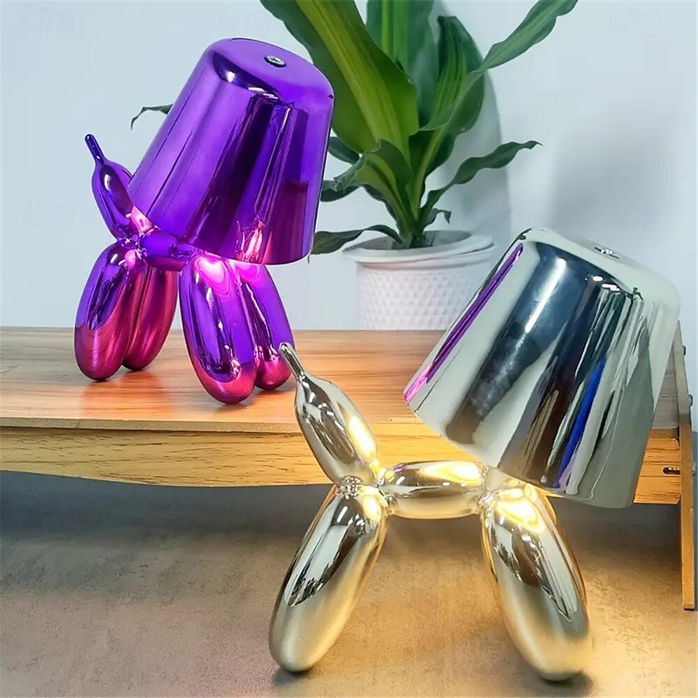 Candeeiro de mesa de cão de máquina de desenho animado - regulação por toque &combinação de cores, luz noturna LED alimentada por USB para uso em leitura interna de 2025 por $54.99 –P3