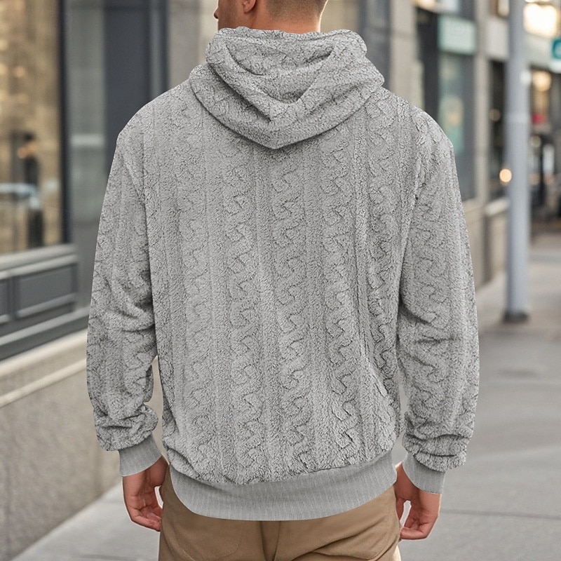 Per uomo Felpa con cappuccio Felpa con cappuccio in pile Aalbicocca Nero Blu Marrone Grigio Con cappuccio Liscio Jacquard Tasche Sportivo Giornaliero Per eventi Poliestere Streetwear Essenziale del 2025 a $26.99 –P8