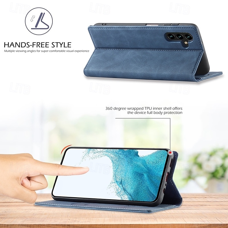 Phone Case For Samsung Galaxy A21s S25 Ultra Flip Cover with Stand Holder Magnetic Card Slot Retro TPU PU Leather 2025 - $23.99 –P2
