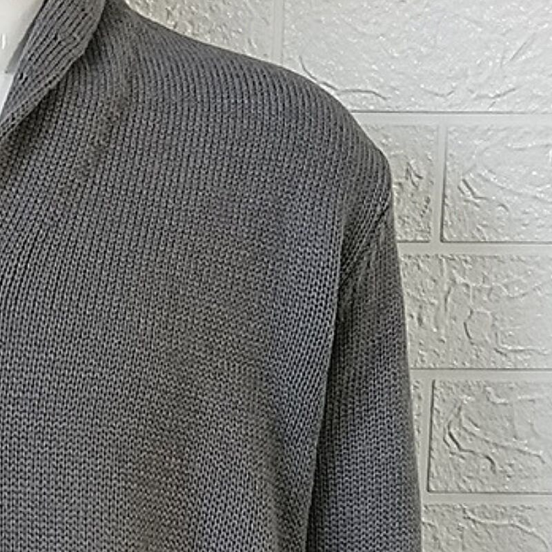 Herren Pullover Strickjacke Kurzer Pullover Gerippt Stricken Knopf Strick Feste Farbe Schalrevers Basic Brautkleider schlicht Täglich Festtage Bekleidung Herbst Winter Schwarz Marineblau S M L 2025 - $38.99 –P3