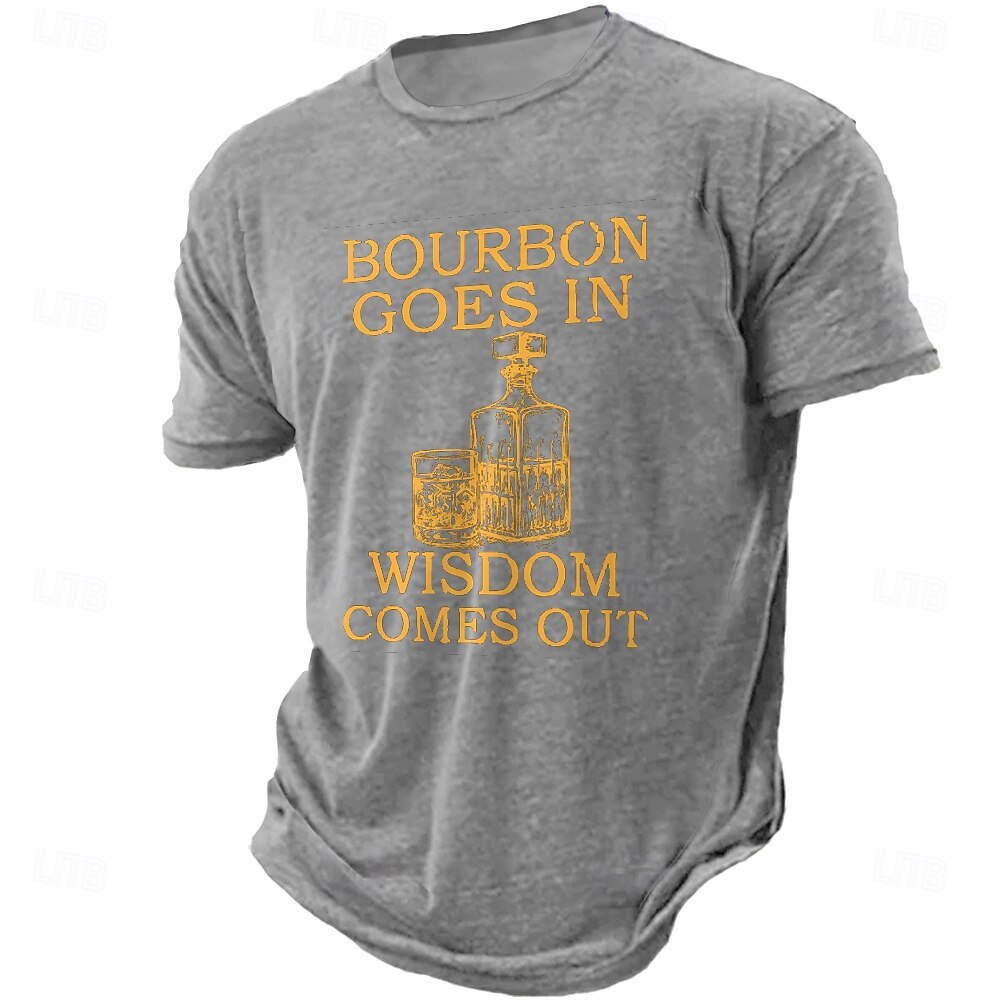 Voor heren Grappig jargon T-shirt Korte mouw T-shirt 3D-afdrukken Strakke ronde hals Overhemd Modieus Dagelijks Straat Dagelijks Zwart blauw Bruin Zomer Lente Kleding S M L XL XXL XXXL 2025 - $17.99 –P1