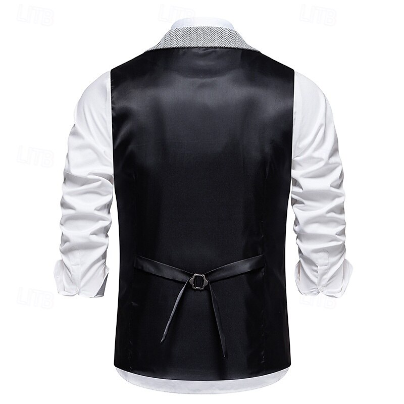 בגדי ריקוד גברים וסט Gilet חופשה יומי פגישה (דייט) אופנתי יום יומי קיץ & אביב כפתורים כיס 75% כותנה נוח אחיד חזה יחיד כפתור יחיד דש רגיל בורגנדי כחול נייבי ירוק כהה חאקי אֵפוֹד 2025 - $33.99 –P11