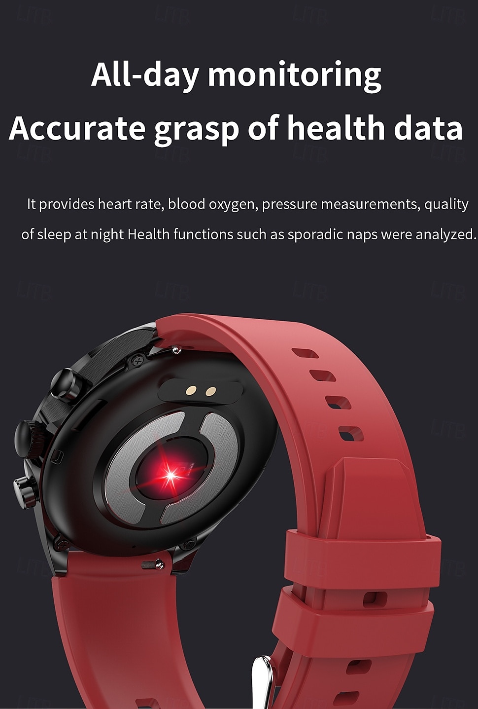 2025年 iMosi ET440 スマートウォッチ 1.39 インチ スマート·ウォッチ ブルートゥース ECG + PPG 温度監視 歩数計 と互換性があります Android iOS 女性 男性 ハンドフリーコール 防水 メディアコントロール IP 67 46mmの時計ケース  コレクション – $73.99 –P3