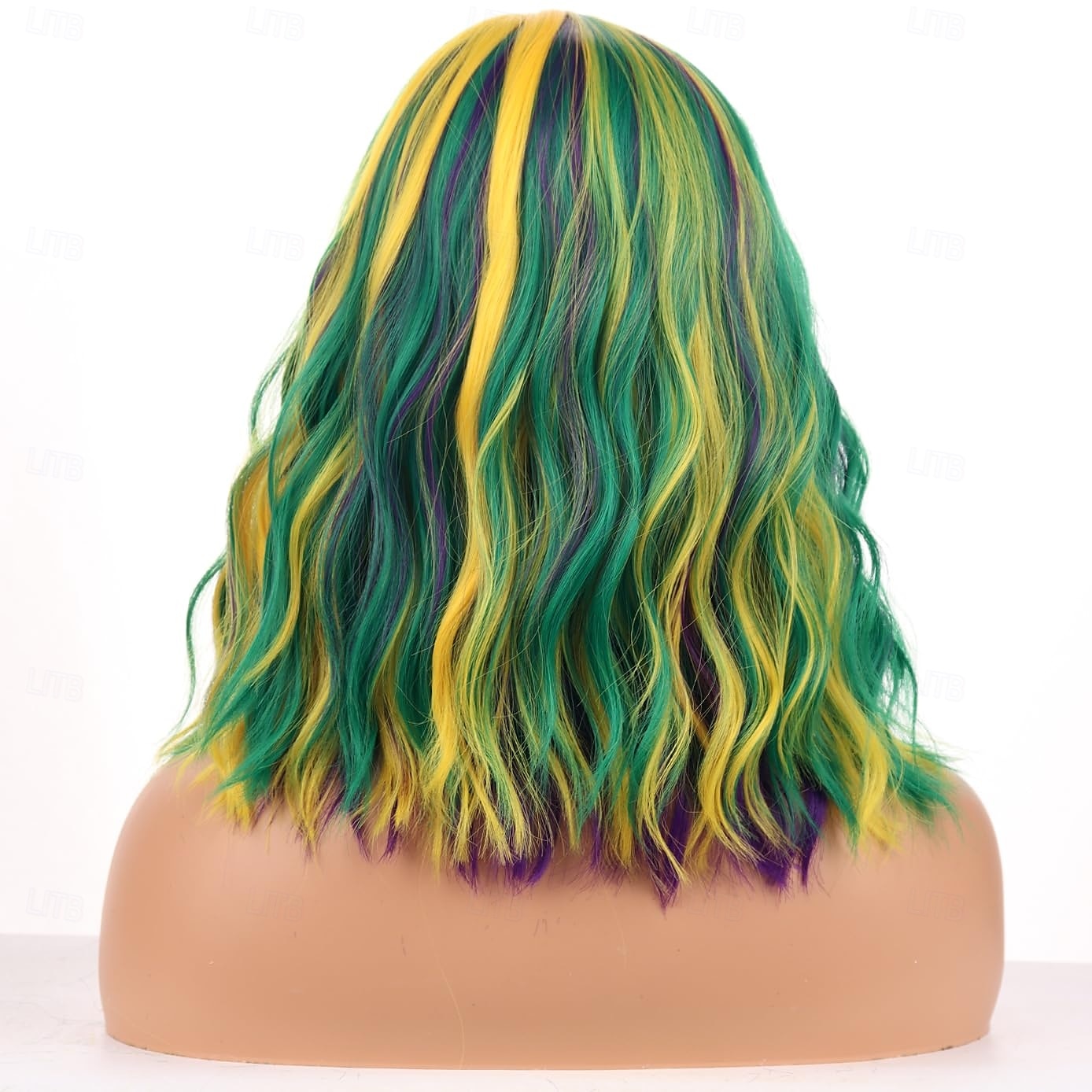 Mardi Gras Wigs Halloween Wigs Women Girls Carnival Costume Cosplay Purple Green Yellow Side Wig Shoulder Width Length Carnival Cosplay Party Wig 2025 - $18.49 –P4