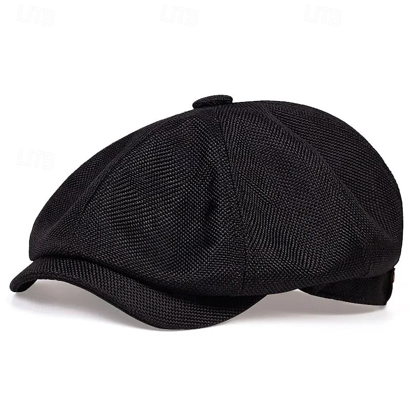 Herr Platt mössa Ascot hatt Newsboy hatt Svart Brun Polyester Mode Ledigt Gata Dagligen Slät Andningsfunktion 2025 - $13.99 –P1