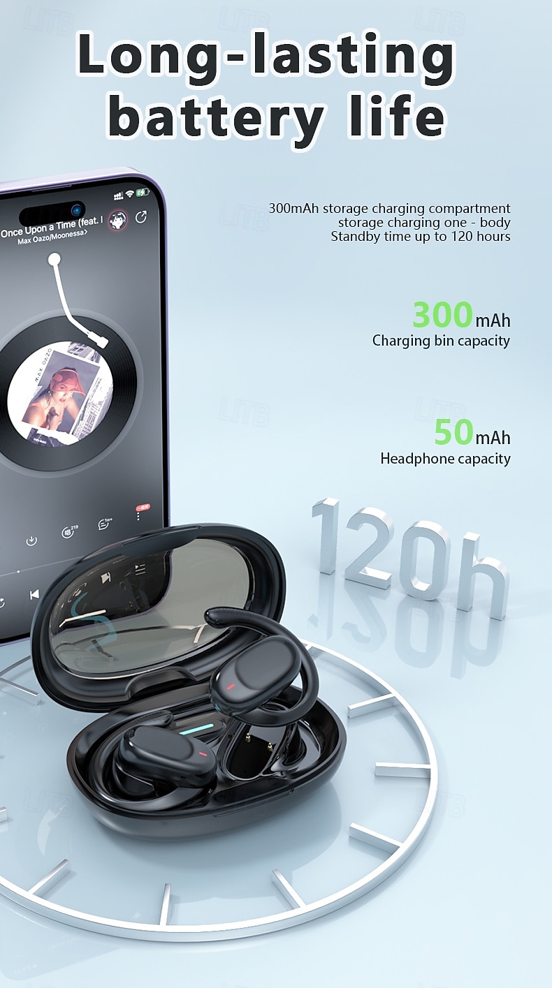 JM05 True Wireless Headphones TWS Earbuds Ear Hook Bluetooth 5.3 Sports Waterproof IPX4 Long Battery Life for Apple Samsung Huawei Xiaomi MI  Fitness Camping / Hiking Running Mobile Phone Travel 2025 - $23.99 –P5