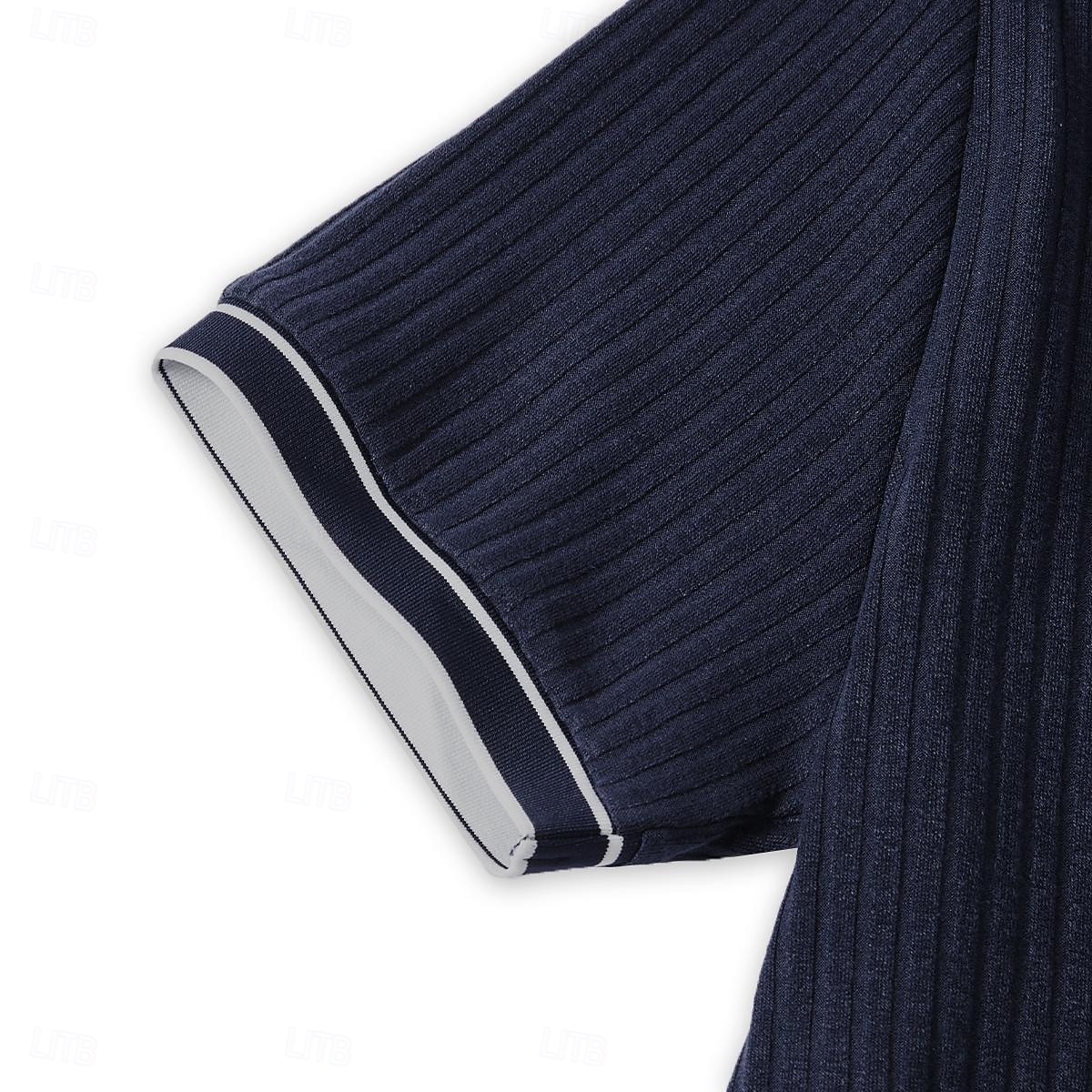 Herren Poloshirt Golfhemd Arbeit Casual Kargen Gerippter Polokragen Kurzarm Basic Modern Farbblock Patchwork Taste Frühling Sommer Regular Fit Hellblau Weiß Burgunderrot Marinenblau Grau Poloshirt 2025 - $26.99 –P4