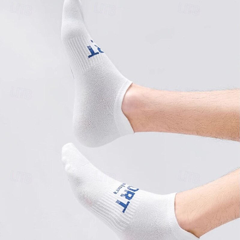 Муж. 6 предметов Мульти пакеты Носки Носки до щиколотки Носки для бега Повседневные носки Черный Белый Цвет Буквы Отпуск Для занятий спортом Повседневные Классический Средней плотности Весна Осень 2025 - $14.49 –P11