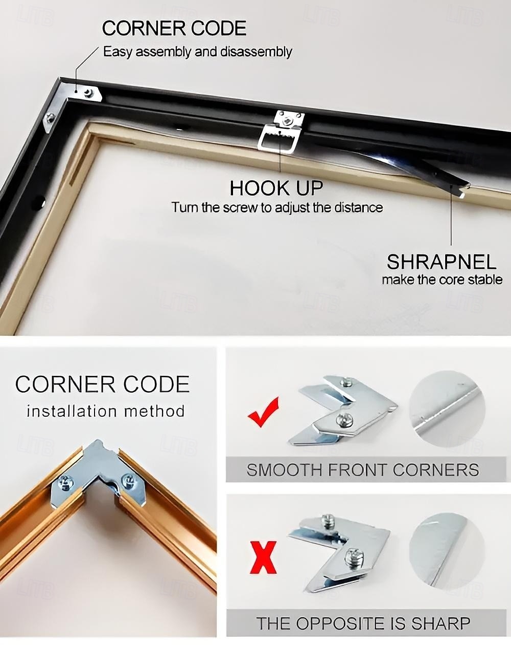 1pc Metal Frames Oil Painting Frames White Picture Frame Poster Frames for Wall DIY Diamond Frame with Accessories 2025 - $28.99 –P5