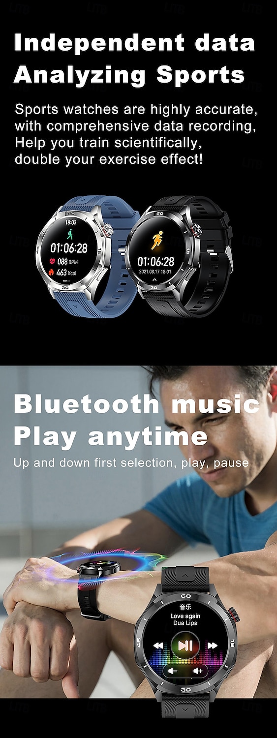 iMosi i129 Умные часы 1.52 дюймовый Смарт Часы Bluetooth Педометр Напоминание о звонке Датчик для отслеживания активности Совместим с Android iOS Женский Мужчины 2025 - $55.39 –P15