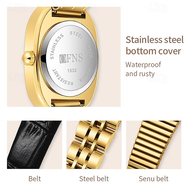 Women Quartz Watch Minimalist Luxury Fashion Business Waterproof PU Leather Stainless Steel Strap Watch 2025 - $38.99 –P19