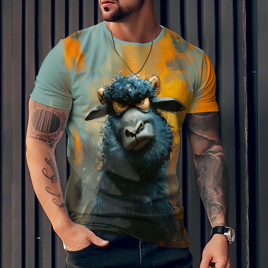 Bărbați Animal Amuzant Tricou Manșon scurt Tricou Tipărire 3D Stil Nautic Cămașă Exagerat Designer Petrecere Concediu Albastru piscină Vară Primăvară Îmbrăcăminte S M L XL XXL XXXL 2025 - $17.99 –P1
