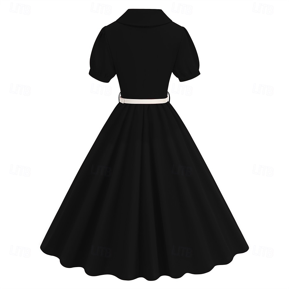 Retro Vintage 1950s Cocktail Dress Dress Flare Dress Solid Color Fancy Dress Women's Masquerade Event / Party Bachelorette Party Festival Adults' Dress Homecoming Dresses 2025 - $34.99 –P8