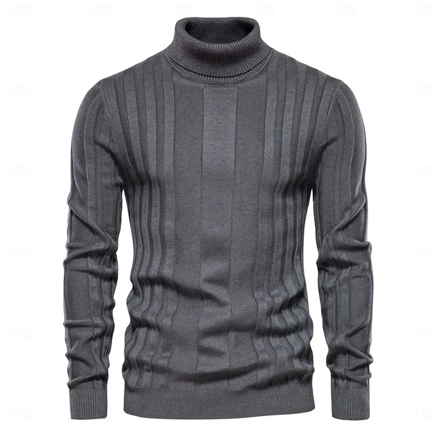 Herre Genser Pullover genser Strikketøy Riflet Strikke Vanlige topper Fargeblokk Rullekrage Strikketøy Nøytral utendørs Klær Vår & Vinter Svart Gul S M L 2025 - $16.99 –P4