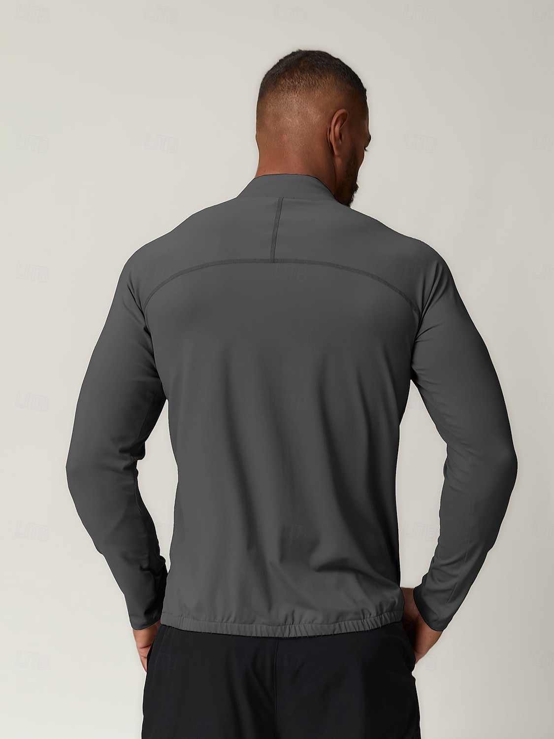 Herr Pullover-tröja Mörkgrå Långärmad Överdelar Golfkläder Kläder Outfits Bär kläder 2025 - $33.99 –P4