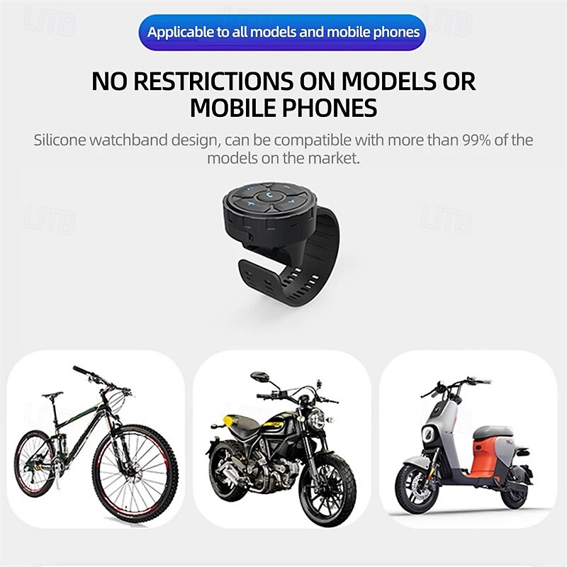 2025年 車のステアリングホイール、自転車のハンドル、ワイヤレス音楽コントローラー、携帯電話アクセサリー、ハンズフリー操作用のユニバーサルワイヤレスリモコン  コレクション – $43.99 –P3
