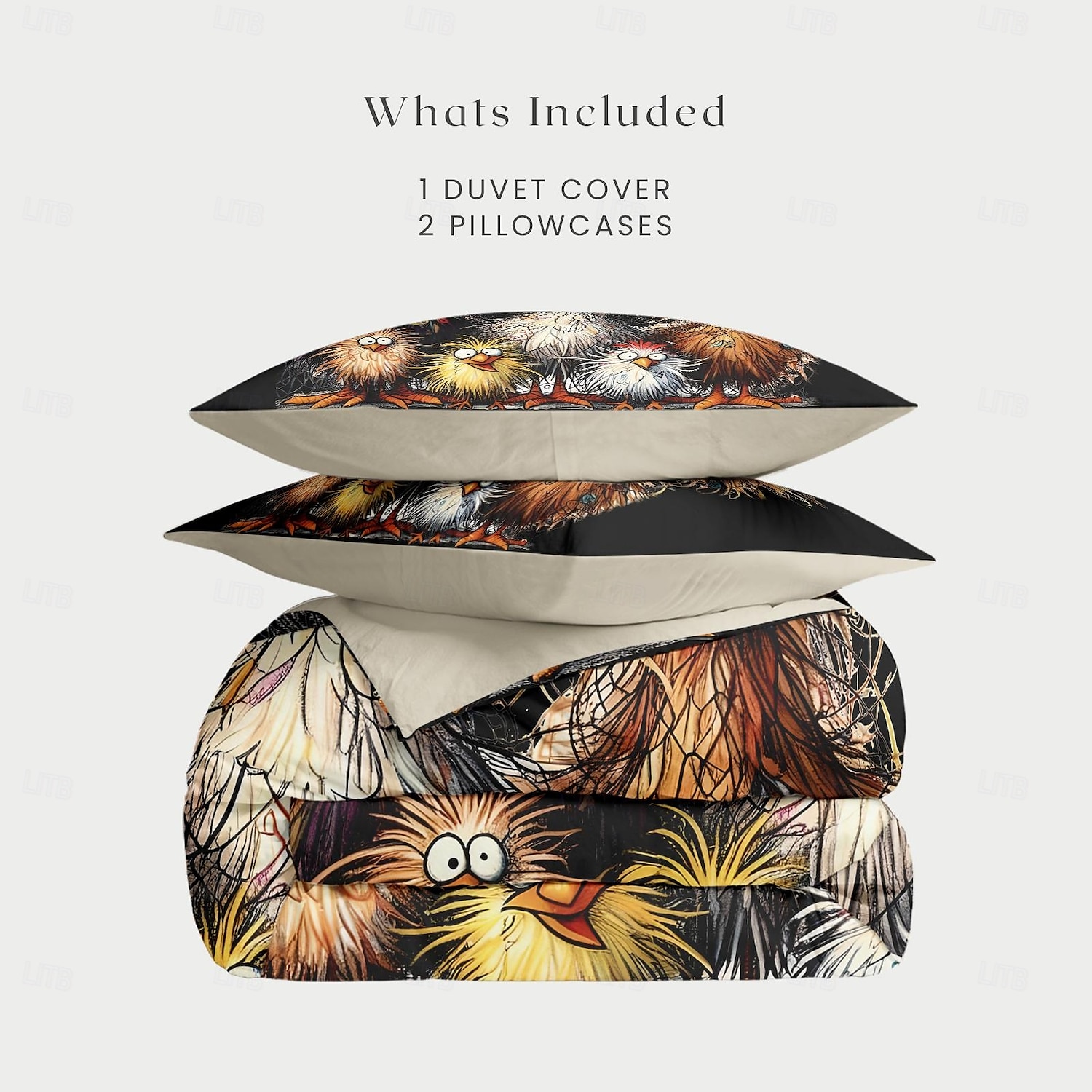 Rooster Funny Duvet Cover Set 100% Cotton Soft and Comfortable Bedding Set with Fun Rooster Print Cozy and Stylish Perfect for Bedroom Decor Easy Care and Machine Washable 2025 - $60.99 –P17