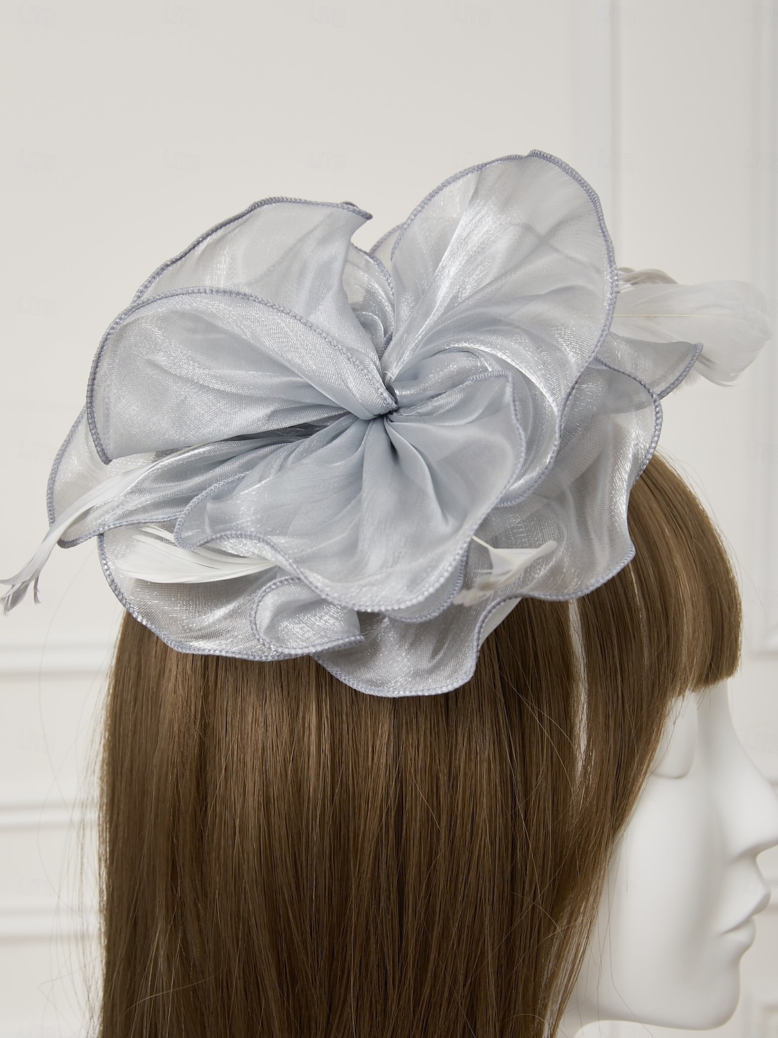 Fascinadores Tocado de Tul Fiesta de Té Carreras de Caballos Día de Damas Elegante Retro con Tocado de Flor y Pluma vestido para impresionar vestido para el día de carreras 2025 - $25.99 –P12