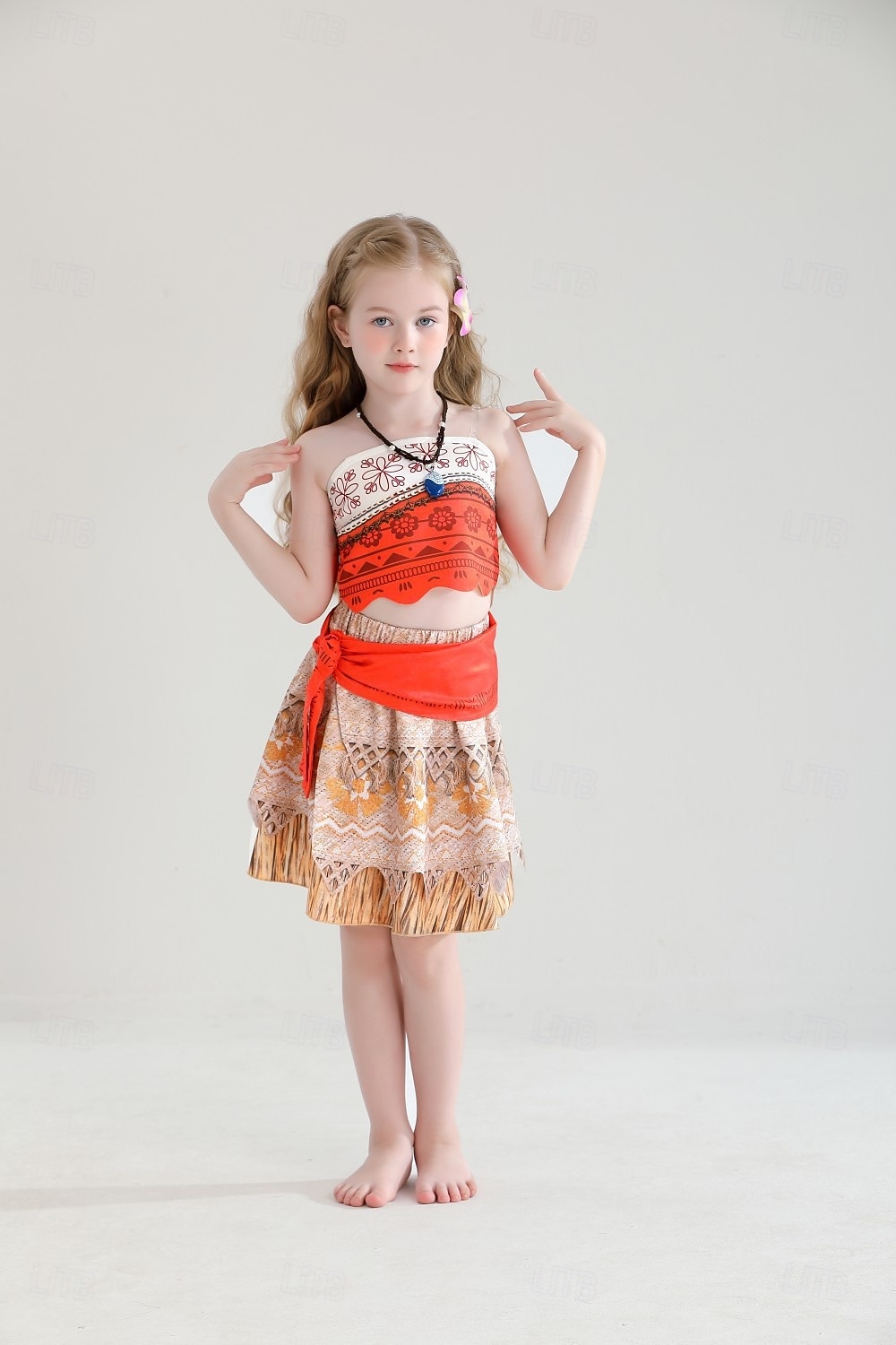 Princesa Moana Falda Parte superior del tubo Disfraces con temática de películas y televisión for Chica Niños Carnaval Día del Niño Playa Fiesta Cumpleaños 2026 - $33.99 –P16