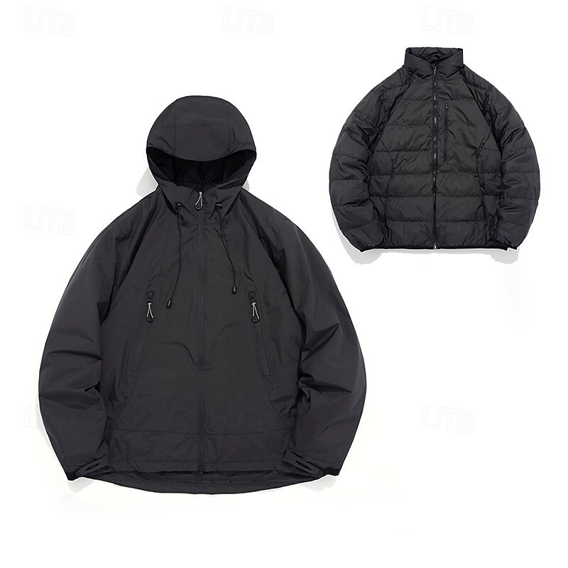 Homens Jaqueta Softshell Jaqueta de Trilha Inverno Ao ar livre Térmico / Quente A Prova de Vento Impermeável Jaquetas 3-em-1 Jaqueta de Inverno Jaqueta corta-vento Viajar Preto Cinzento Claro Verde de 2025 por $141.99 –P11