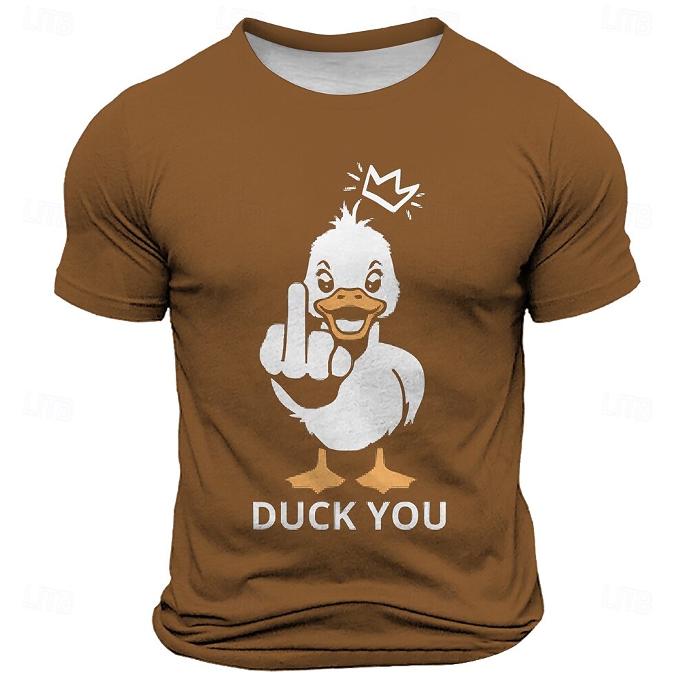 Męska Rude Offensive Śmieszna Gęś T-shirt Krótki rękaw Koszulka 3D Print Koszulka z okrągłym dekoltem Moda Codzienny Ulica Codzienny Czarny Czerwony Niebieski Lato Wiosna Odzież S M L XL XXL XXXL 2025 - $15.99 –P5
