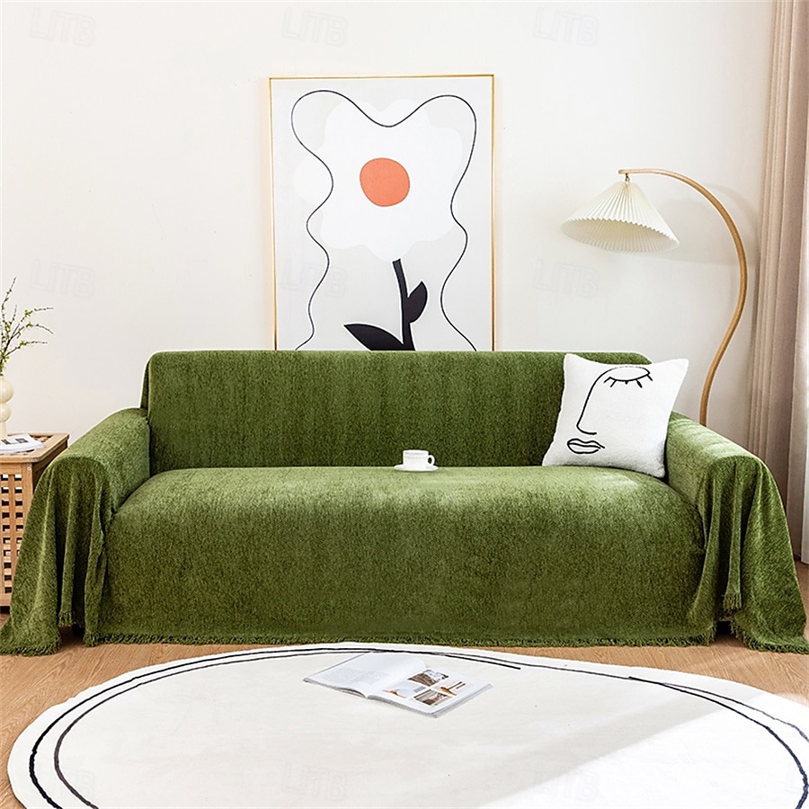 Serviette de canapé en chenille de haute qualité, tissu doux et moelleux, parfait pour protéger les canapés de la saleté et des taches, durable et confortable, idéale pour une utilisation quotidienne, de 2025 ? $46.99 –P9