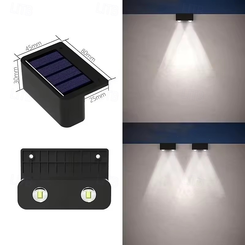 Lot de 4 lampes solaires pour clôture, applique murale extérieure, éclairage de jardin, allée, escalier, cour, patio, porche, décoration de cour de 2026 ? $28.99 –P5