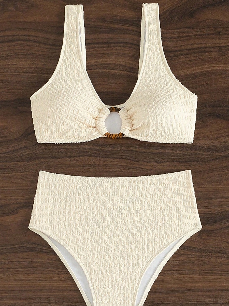 Per donna Costumi da bagno Bikini 2 pezzi Slip Costume da bagno Schiena scoperta Taglia piccola Festività Abbigliamento mare Tinta unica A V Senza maniche Costumi da bagno del 2026 a $28.99 –P3