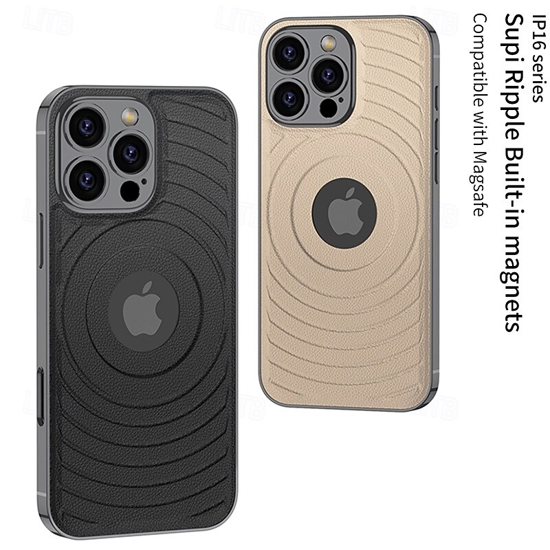 Phone Case For iPhone 16 Pro Max Plus Back Cover Magnetic Support Wireless Charging Shockproof Retro TPU PU Leather 2025 - $22.99 –P6