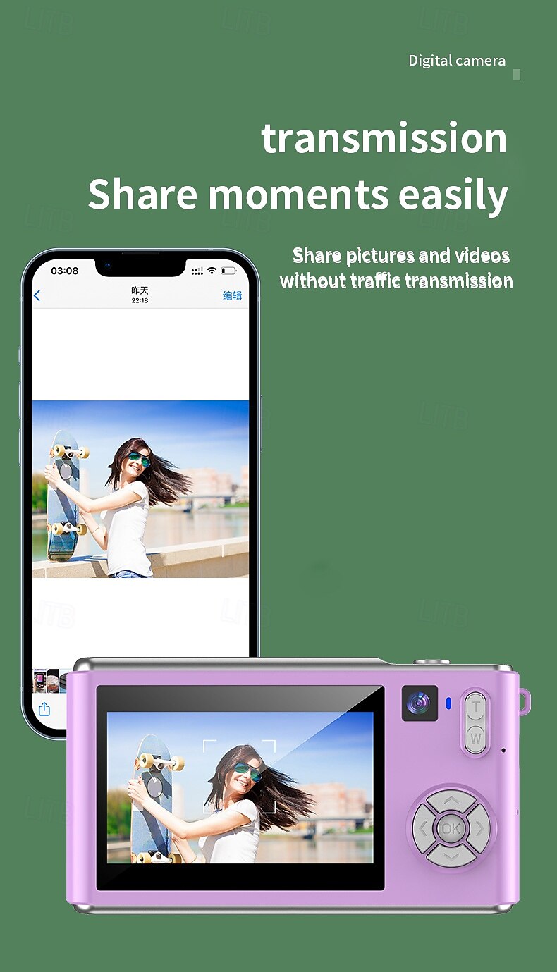 Digital Camera with Zoom Dual Cameras Auto Focus Vlogging Selfie for Travel Camera Auto Focus 2025 - $87.99 –P12