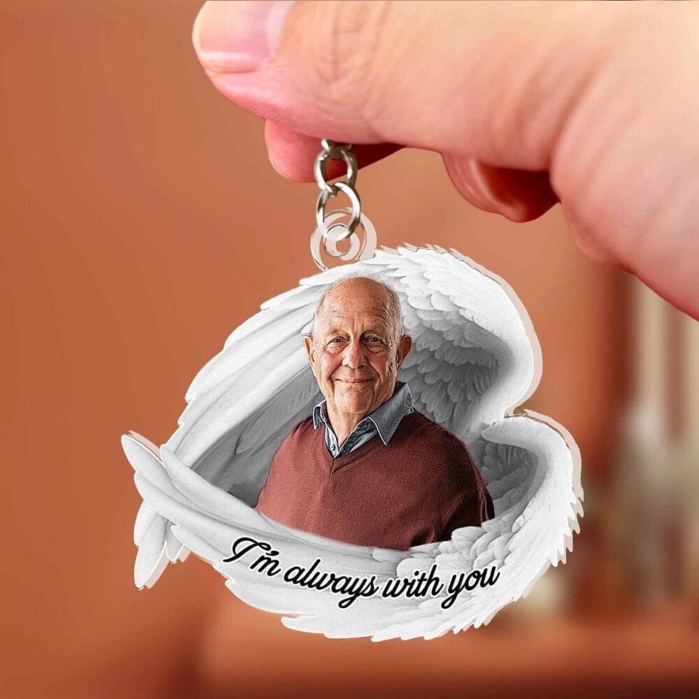 Personalized Acrylic Memorial Photo Keychain, Custom Keychain Sympathy Keepsake for Loss of Loved One,Butterfly Shaped Memorial Gifts Remembrance Decoration - Bereavement Condolences Gifts 2025 - $9.49 –P3