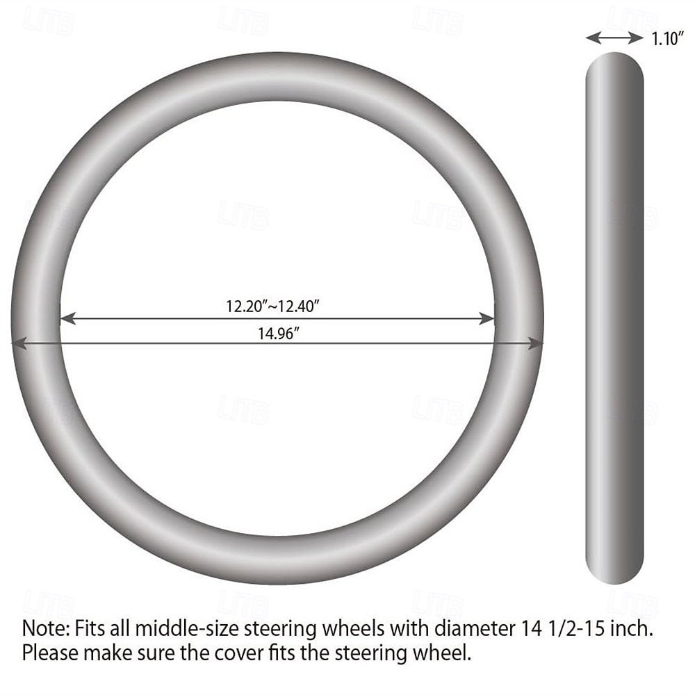 Elantrip Sport Leather Steering Wheel Cover 14 1/2 inch to 15 inch Universal Padded Soft Grip Breathable Anti Slip Odorless 2025 - $22.99 –P7