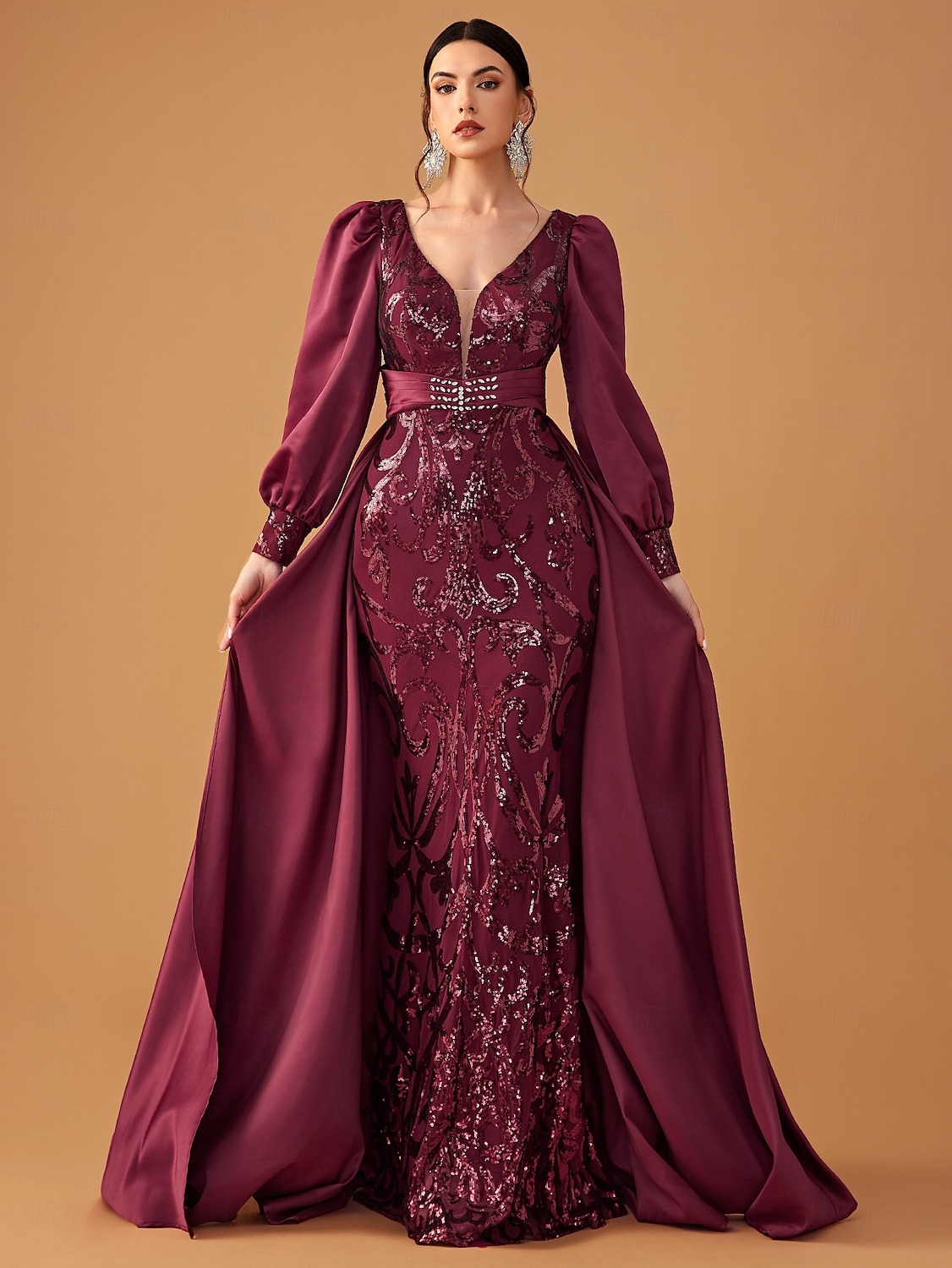 3 Piece Mother of the Bride Dress Elegant Simple V Neck Tea Length Satin Lace Short Sleeve 3/4 Length Sleeve with Lace 2025 - $136.99 –P1