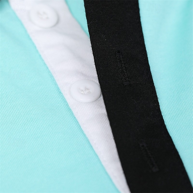 Men's Sports Polo Shirts Golf Shirt Casual Ribbed Polo Collar Short Sleeve Fashion Basic Solid Color Patchwork Summer Regular Fit Black White Red Blue Green Sports Polo Shirts 2025 - $22.99 –P10