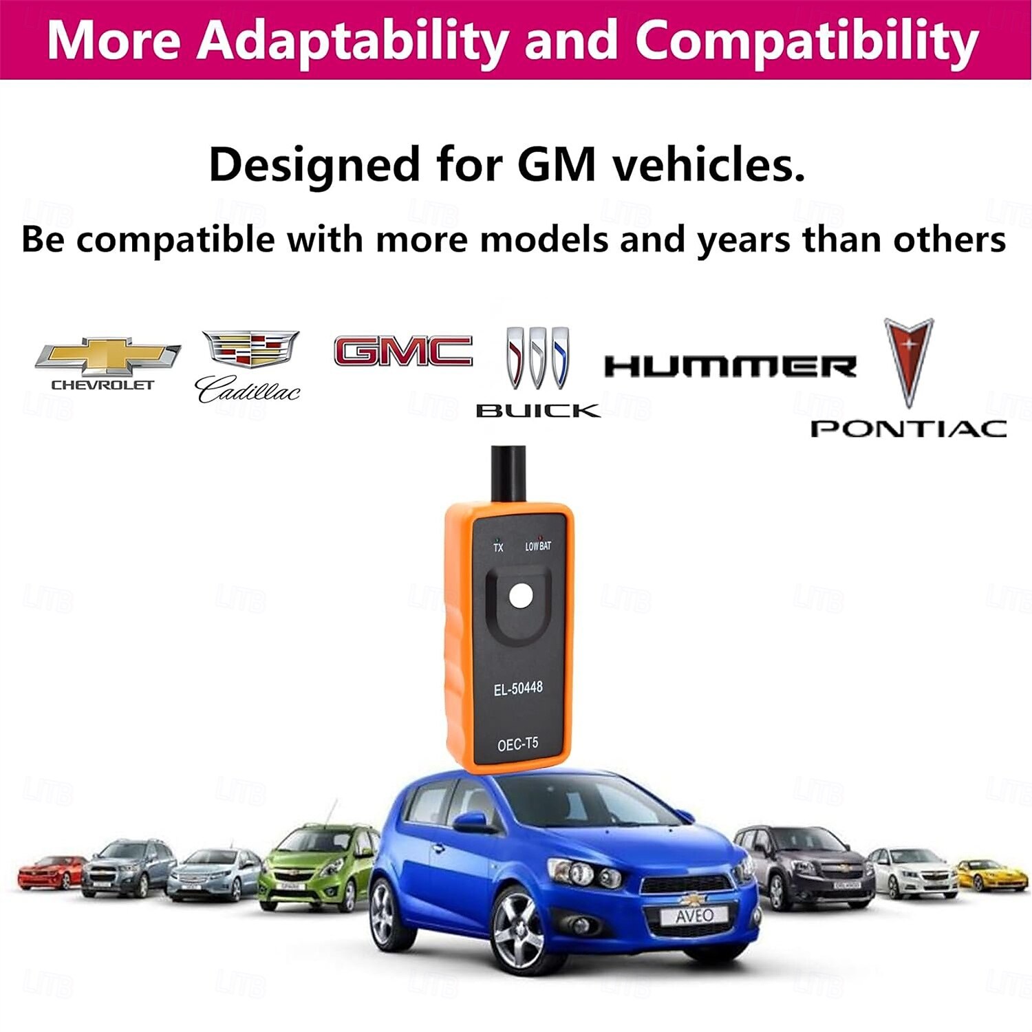 outil de réapprentissage tpms #el-50448 outil de programmation tpms outil de capteur tpms compatible avec la série GM Cadillac Buick outil de réinitialisation du capteur de pression des pneus standard de 2025 ? $17.99 –P6