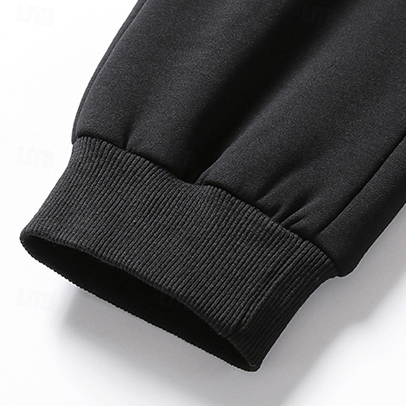 Bărbați Pantaloni Sport Joggeri Jogger Pantaloni de iarnă Pantaloni Buzunar Cordon Talie elastică Culoare solidă Cald Respirabil Lungime totală Casual Zilnic Casual Îmbrăcăminte Atletică Negru Gri 2026 - $17.99 –P6