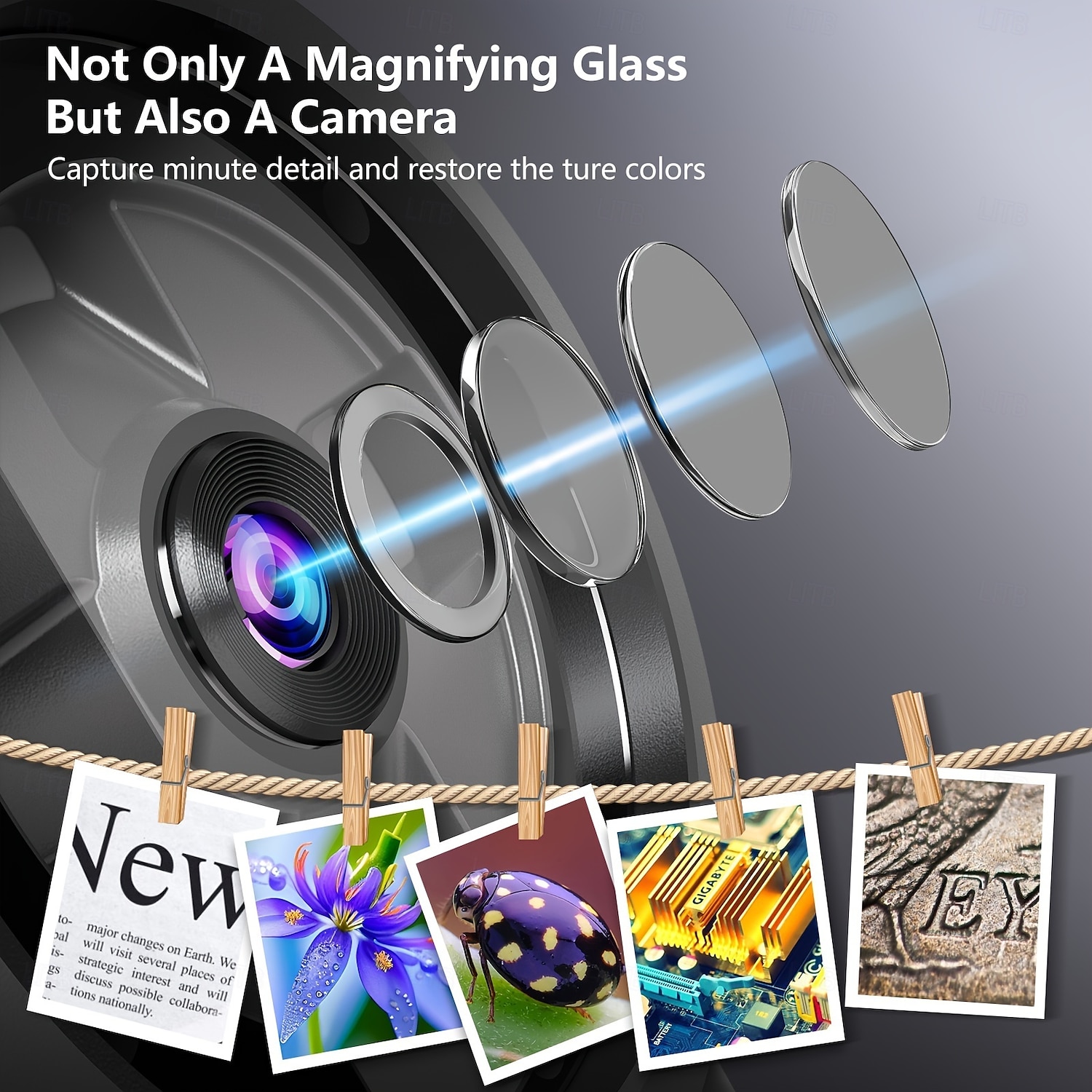 Digital Microscope 100X Coin Microscope with 2-inch Screen Magnifying Glass with Light White & UVWindows Compatible 2025 - $54.99 –P6