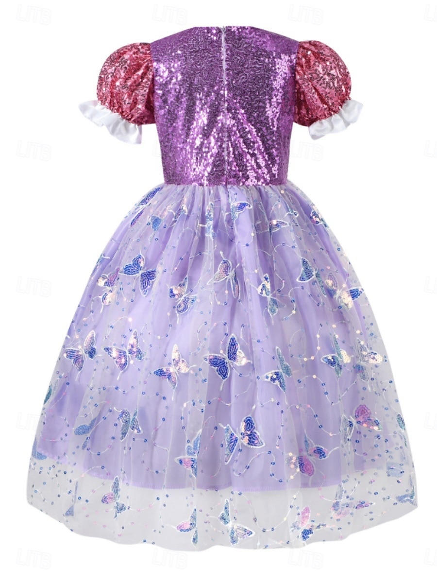 Prinses Sprookje Sofia Bloemenmeisje jurk Thema feestkostuum Tule jurken Carnavalskostuum Led-verlichting for Voor meisjes Kinderen Halloween Carnaval Mardi Gras Feest Prestatie Toneel 2026 - $51.99 –P4